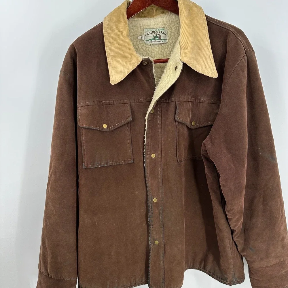 Pacific Trail Sportswear Outdoor Classic Sherpa-Lined Ranch Jacket Brown Size XL